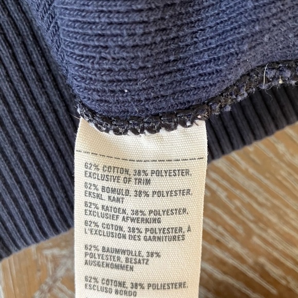 Abercrombie & Fitch Navy Blue Half-Zip Pullover Vintage Muscle Y2K Sweater Med - Picture 5 of 9